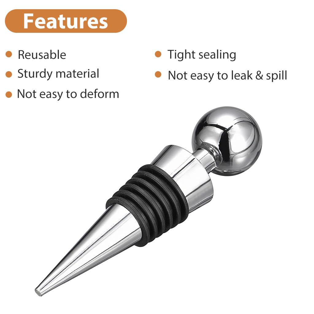 HASTHIP® 3-Piece Wine Stoppers Set - Premium Bottle Sealer for Red Wine, Champagne & Beer - Preserve Freshness & Prevent Spills - Perfect for Home Bars, Parties & Wine Collections
