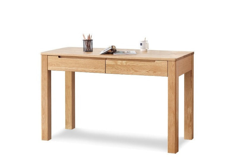 Premium Solid Wood Office Desk - Oak & Beech - Modern Home Office Furniture for Remote Work & Study
