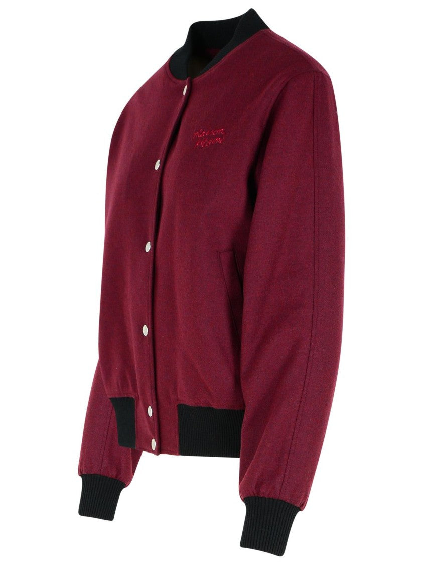 Teddy Burgundy Flannel Bomber Jacket - Men's Vintage Style Cozy Winter Coat for Casual Outfits & Streetwear Fashion