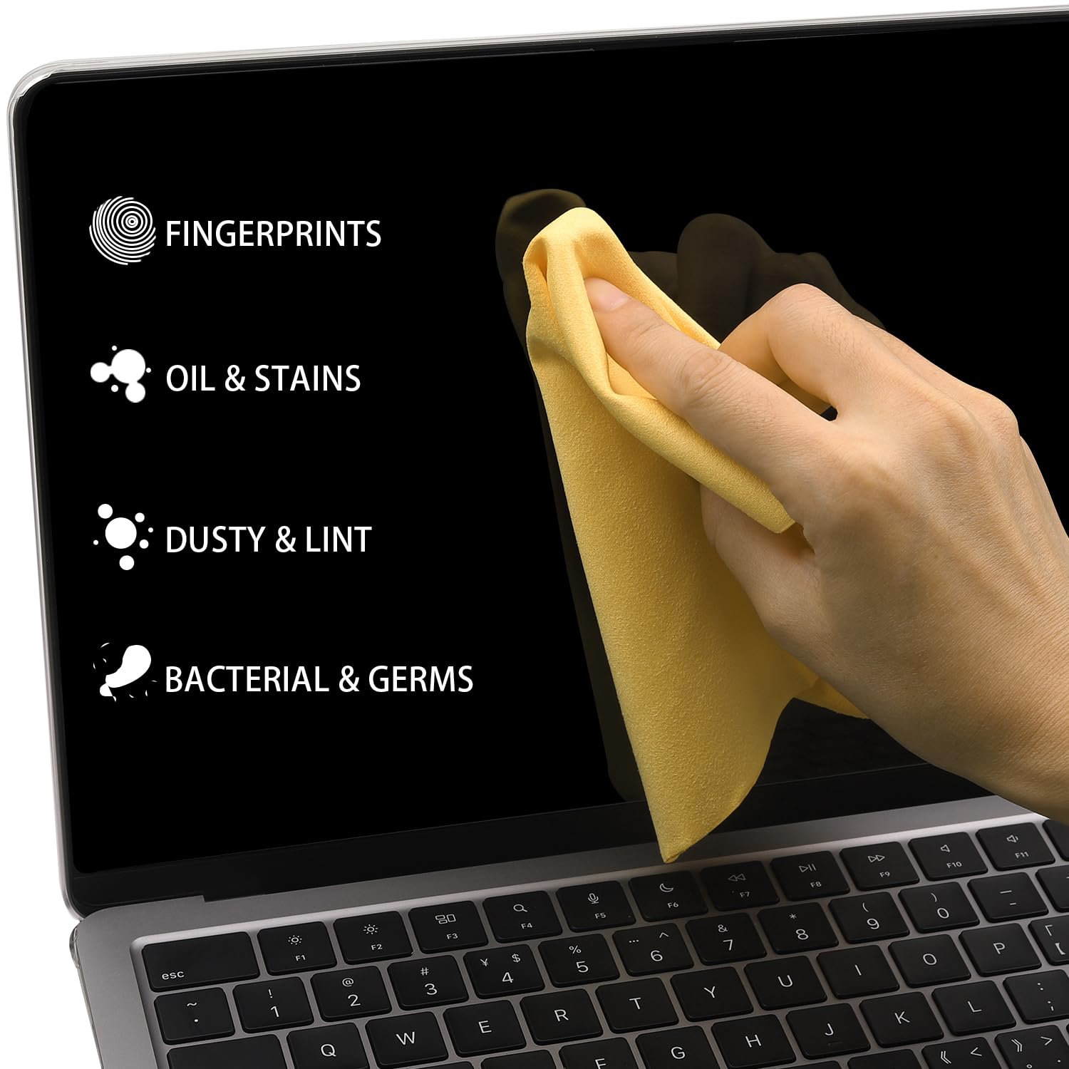 2 Pack Microfiber Cleaning Cloth for Laptop Screens & Keyboards - 13