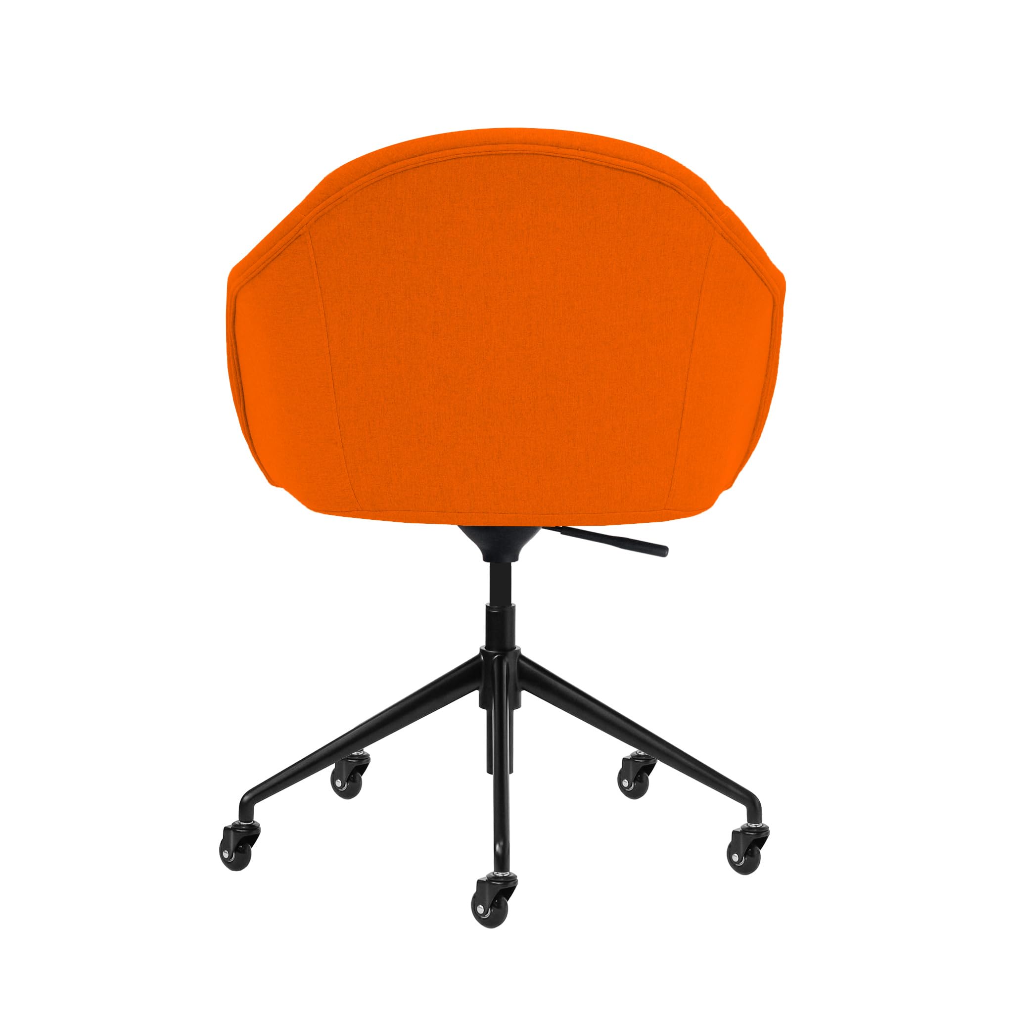 Laura Davidson Astoria II Commercial-Grade Office Chair with Wheels - Ergonomic Swivel Desk Chair for Home Office & Conference Rooms, Poly-Cotton Fabric in Orange - Perfect for Long Work Hours & Professional Meetings