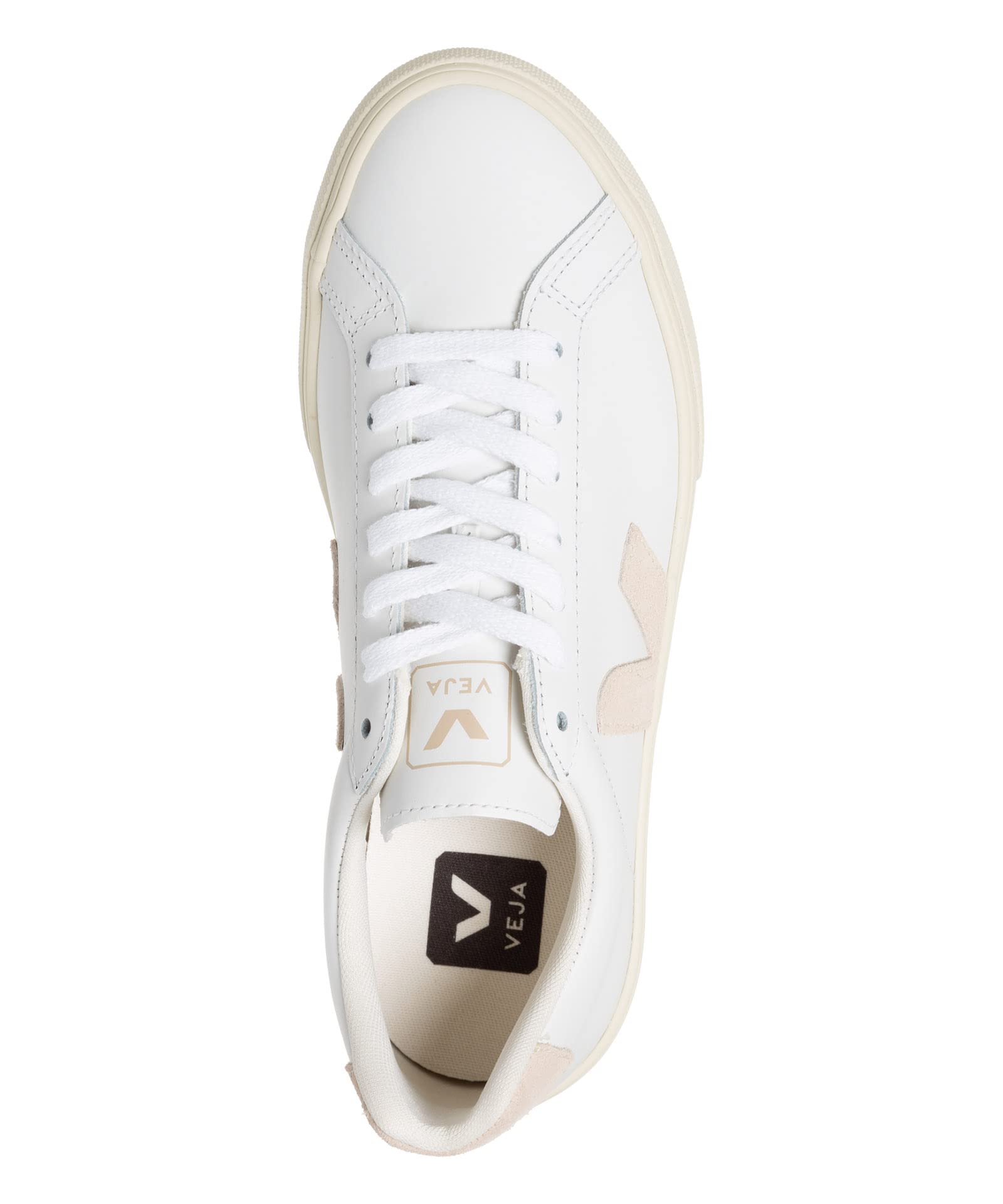 Veja Women's Esplar Sneakers - Extra White Vegan Leather Casual Shoes for Walking, Running & Everyday Wear