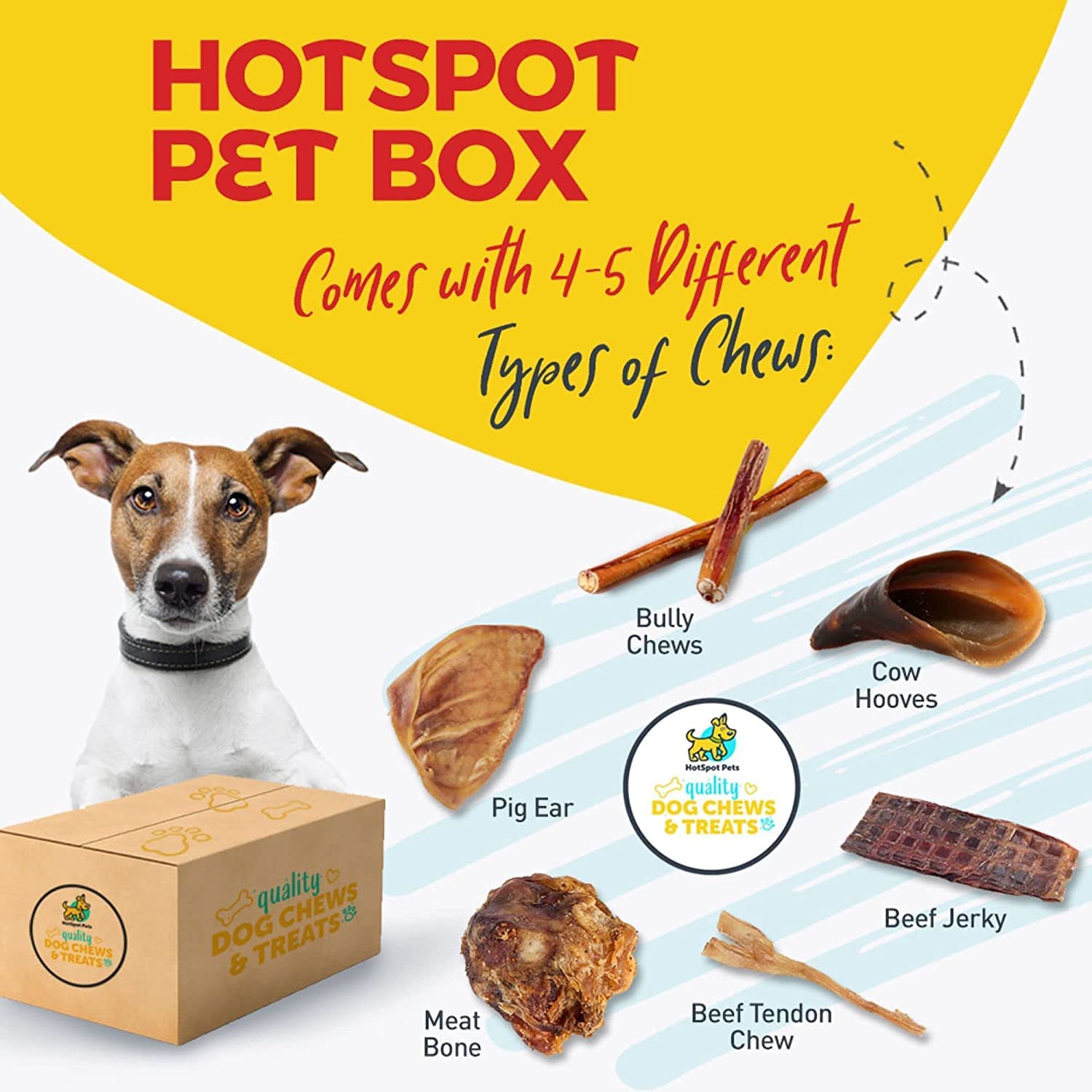 Premium All-Natural Small Dog Chews Variety Pack - 15-Piece Combo of Beef Bully Sticks, Tendons, Ears & Jerky - Healthy Rawhide-Free Dog Treats for Training, Rewards & Dental Care - Ideal for Puppies & Small Breeds
