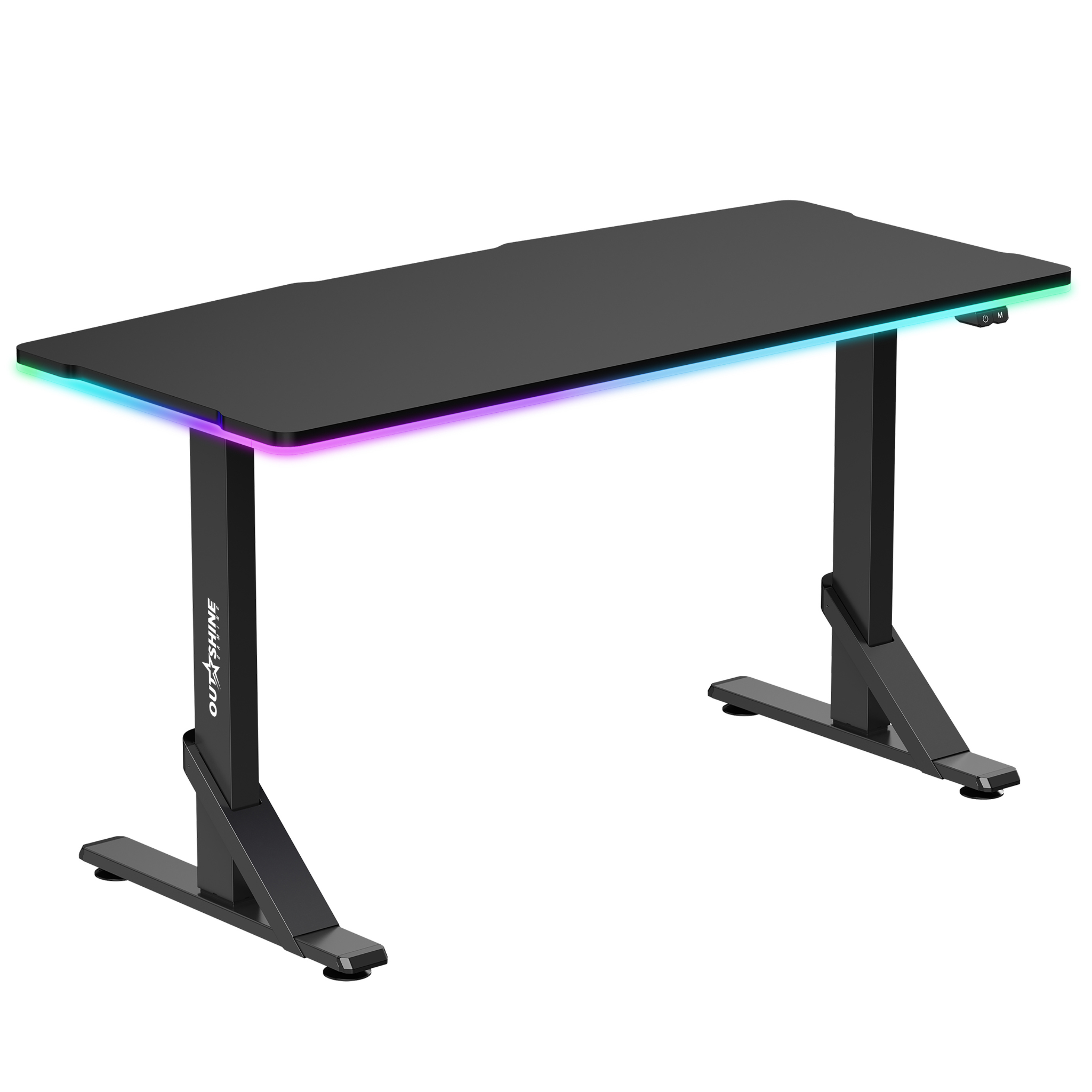 Colossus Heavy Duty RGB Gaming Desk - 132cm Wide LED Computer Desk for PC & Console Gamers - Perfect for Streaming, Esports & Home Office Setup