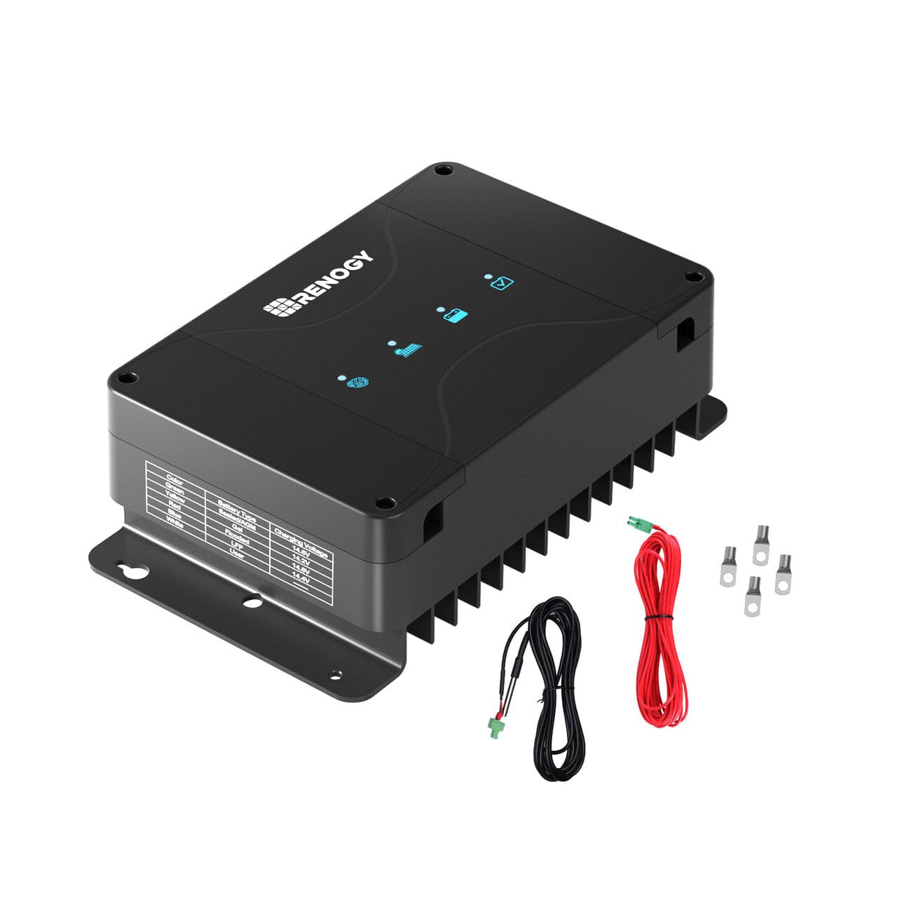 Renogy DCC30S 12V 30A Dual Input DC-DC On-Board Battery Charger with MPPT Technology - Solar & Alternator Charging for RVs, Boats & Off-Grid Power Systems