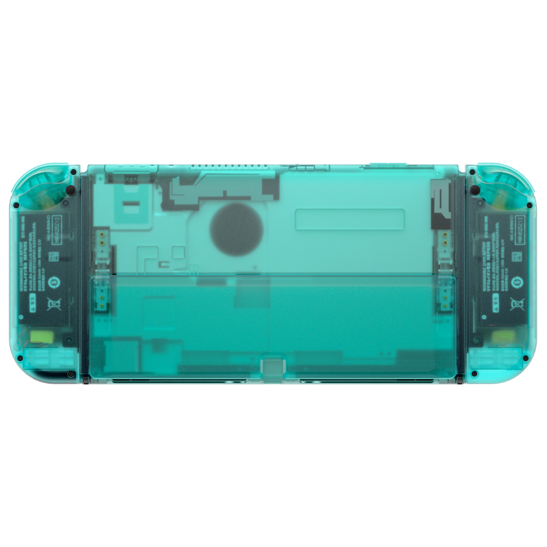 eXtremeRate Emerald Green Custom Full Shell Set for Nintendo Switch OLED - DIY Replacement Back Plate, Kickstand & Joycon Controller Housing with Colorful Buttons | Gaming Accessories for Enhanced Console Customization & Protection