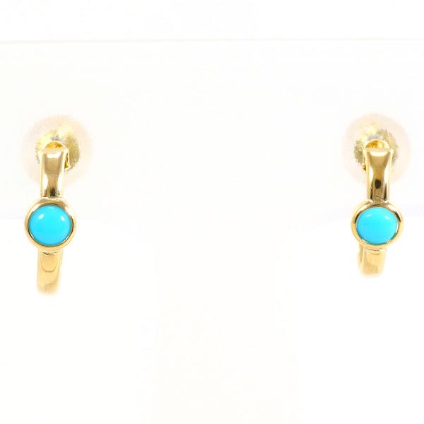18K Yellow Gold Turquoise Earrings for Women – Handmade Dangle Earrings with Natural Gemstone – Perfect for Parties, Weddings & Gifts
