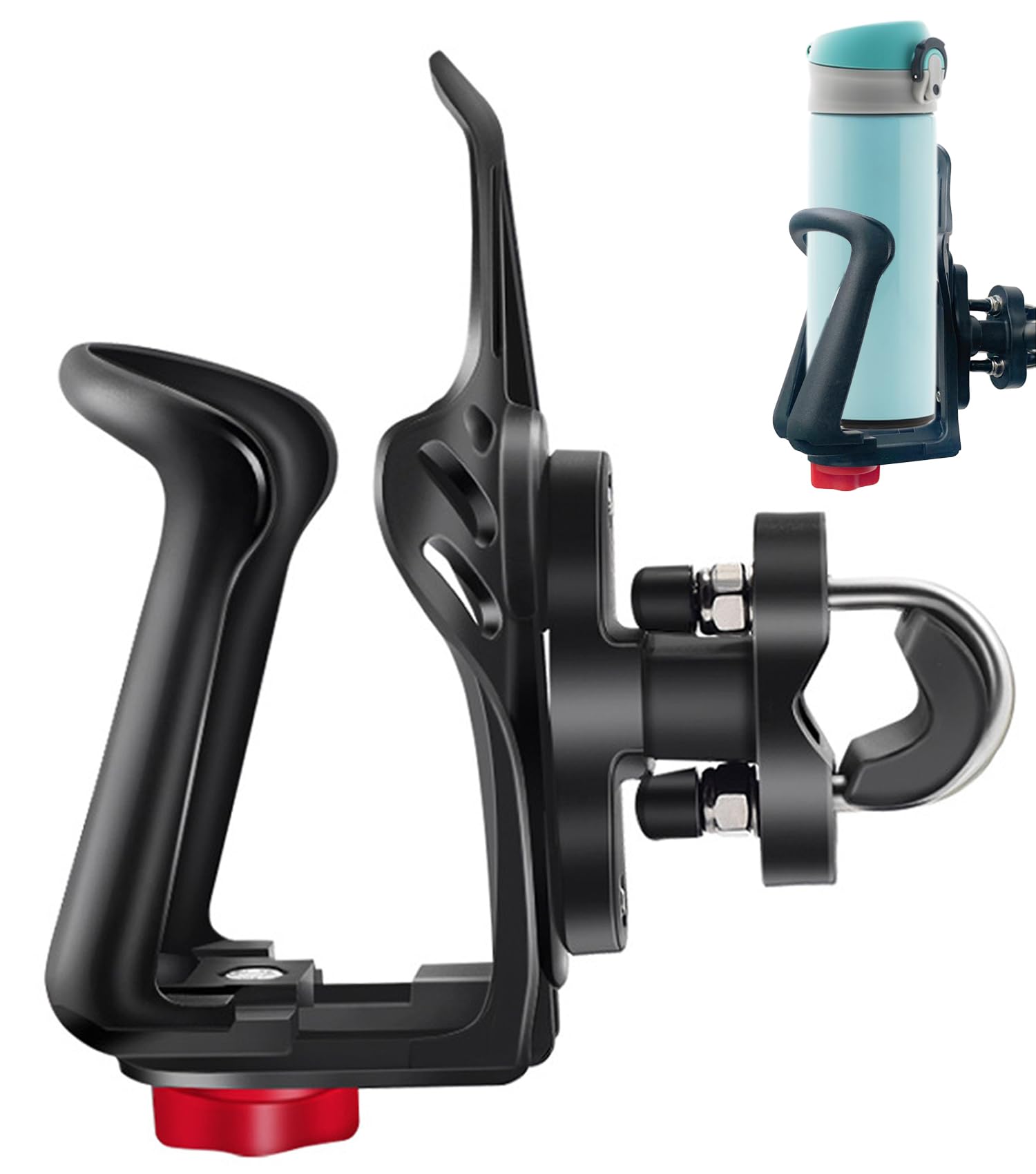 Bike Water Bottle Holder - Universal Bicycle & Motorcycle Cup Holder with Installation Tool, Fits Handlebar or Frame - Perfect for Cycling, Commuting & Outdoor Adventures