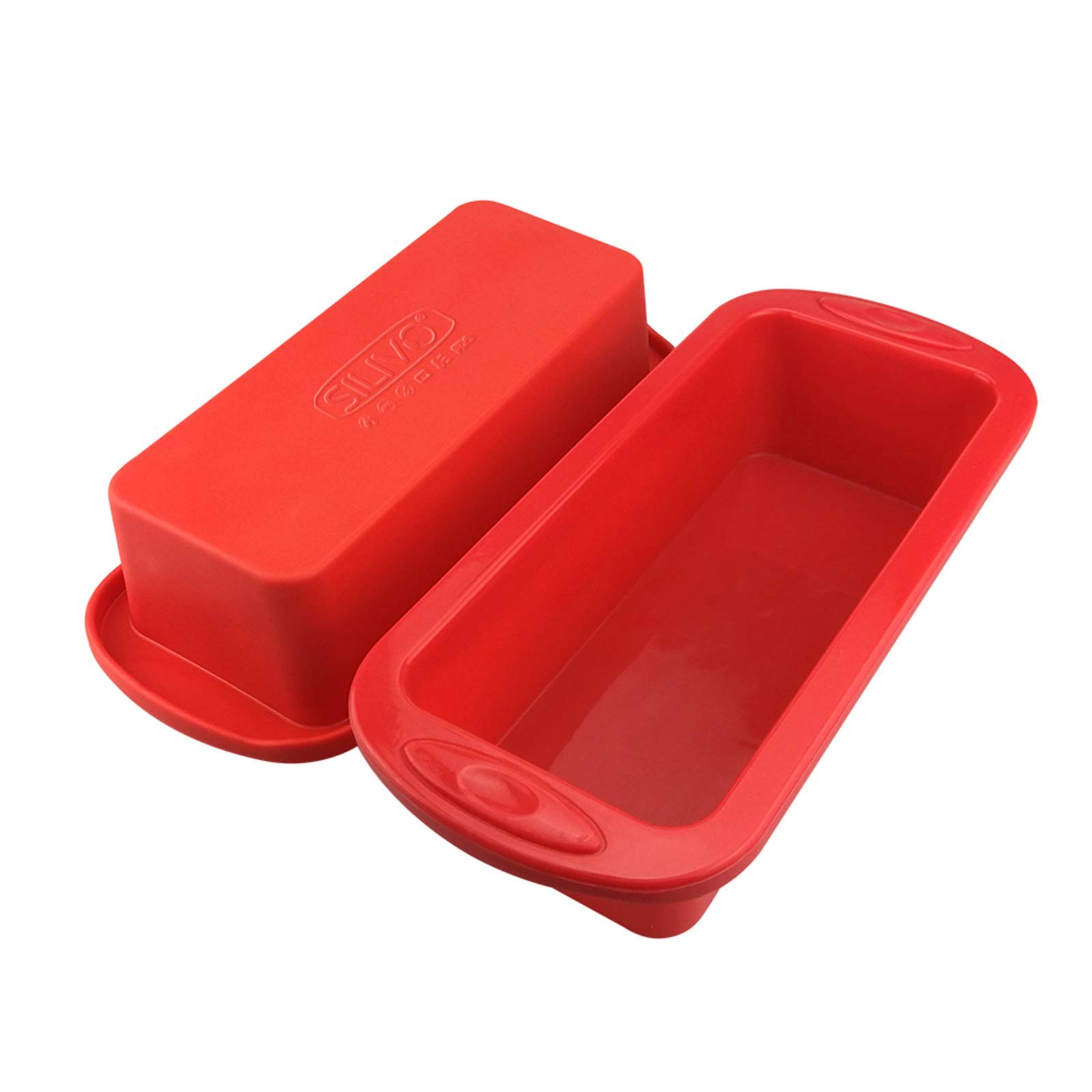 Nonstick Silicone Bread Loaf Pans 2 Pack - 8.9x3.7x2.5 Inch Baking Molds for Homemade Bread, Meatloaf & Banana Bread - Perfect for Oven Baking, Meal Prep & Holiday Cooking