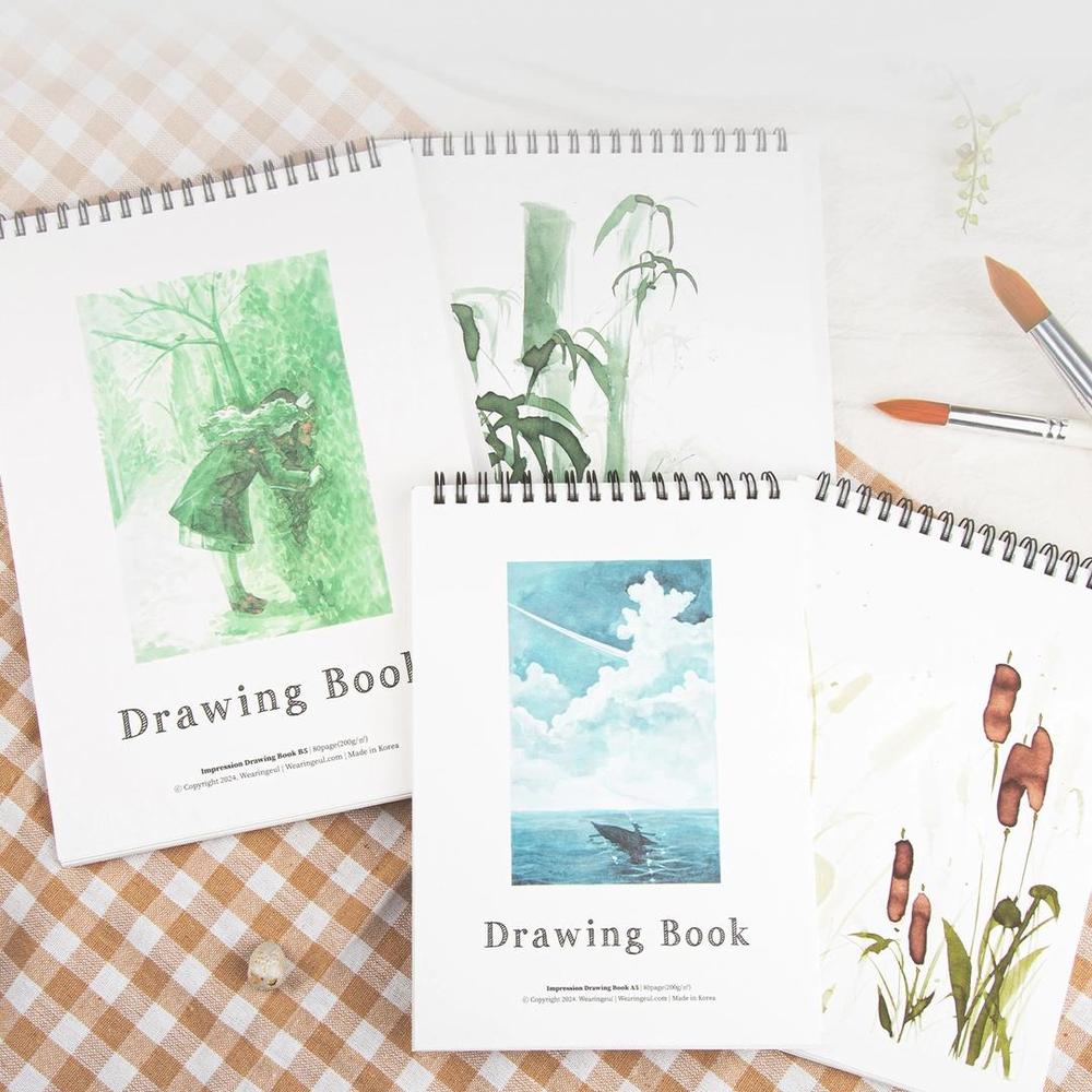 Wearingeul Impression Drawing Sketchbook - Premium Blank Sketch Book for Artists, Students & Adults - Perfect for Sketching, Doodling & Art Projects