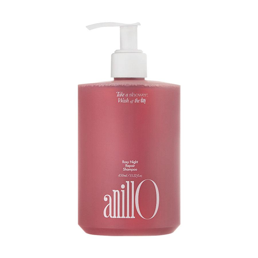 ANILLO Rosy Night Repair Shampoo for Damaged Hair - 450mL Sulfate-Free Hair Treatment with Argan Oil | Deep Conditioning for Dry, Frizzy Hair at Night