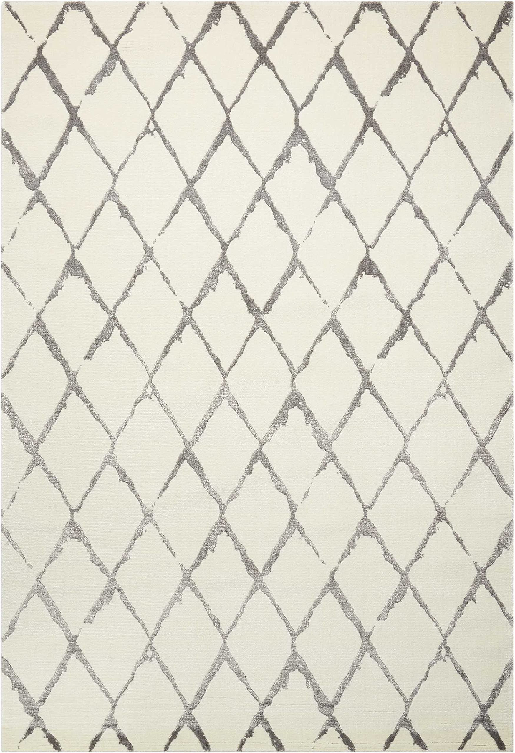 Nourison Twilight Trellis Ivory/Grey 8'6