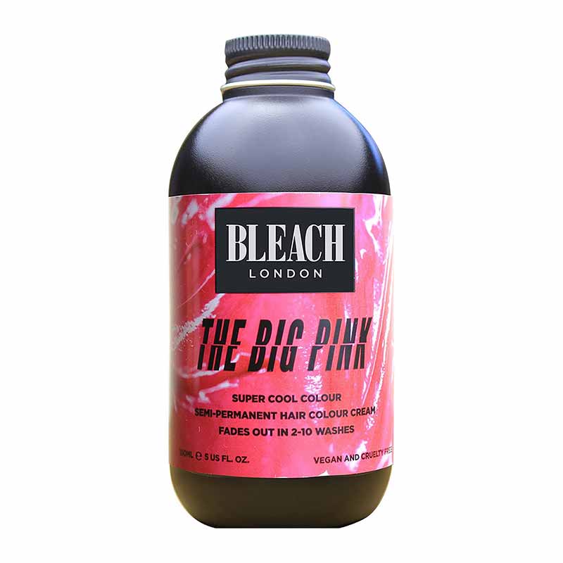 Bleach London The Big Pink Super Cool Color - Semi-Permanent Hair Dye for Vibrant Pink Shades | Perfect for DIY Hair Coloring at Home, Parties, and Festivals