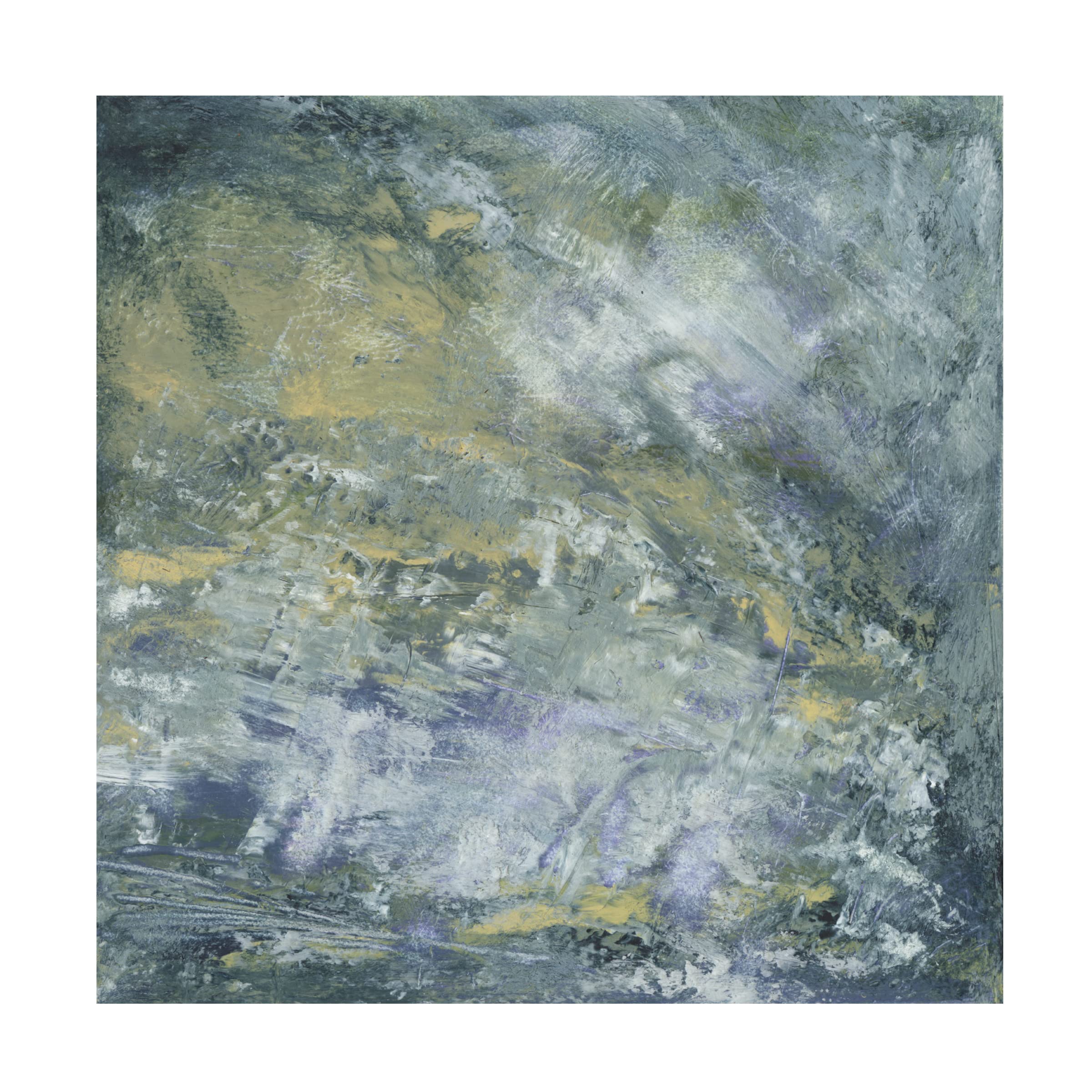 Sharon Gordon 'Encaustic Tile In Blue I' Canvas Wall Art Print - Modern Home Decor for Living Room, Bedroom & Office - Trademark Fine Art Collection