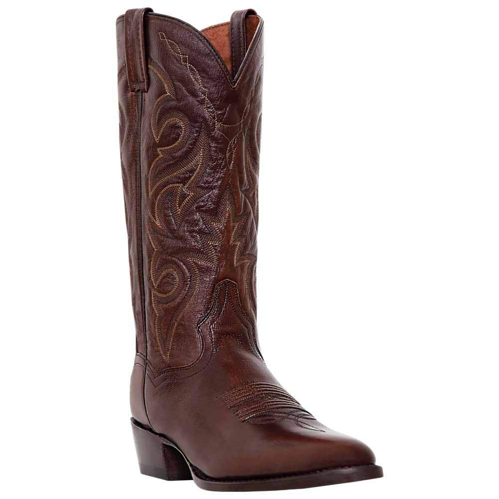 Dan Post Men's Milwaukee Embroidered Western Boots - Black Mid Calf Casual Cowboy Boots for Riding, Country Music Festivals & Everyday Wear