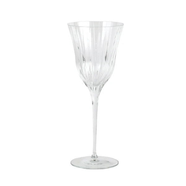 Vietri Natalia Wine Glass Set - Elegant Handcrafted Italian Crystal Wine Glasses for Red & White Wine - Perfect for Dinner Parties, Weddings & Special Occasions