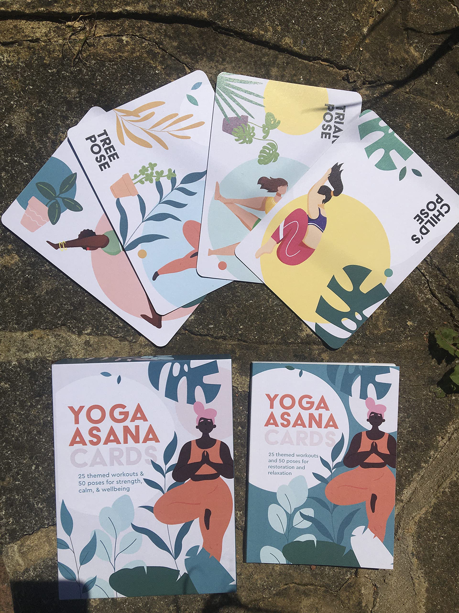 Yoga Asana Cards: 50 Poses & 25 Sequences for Home Practice, Studio & Travel - Premium Wellness Yoga Flash Cards for Beginners to Advanced