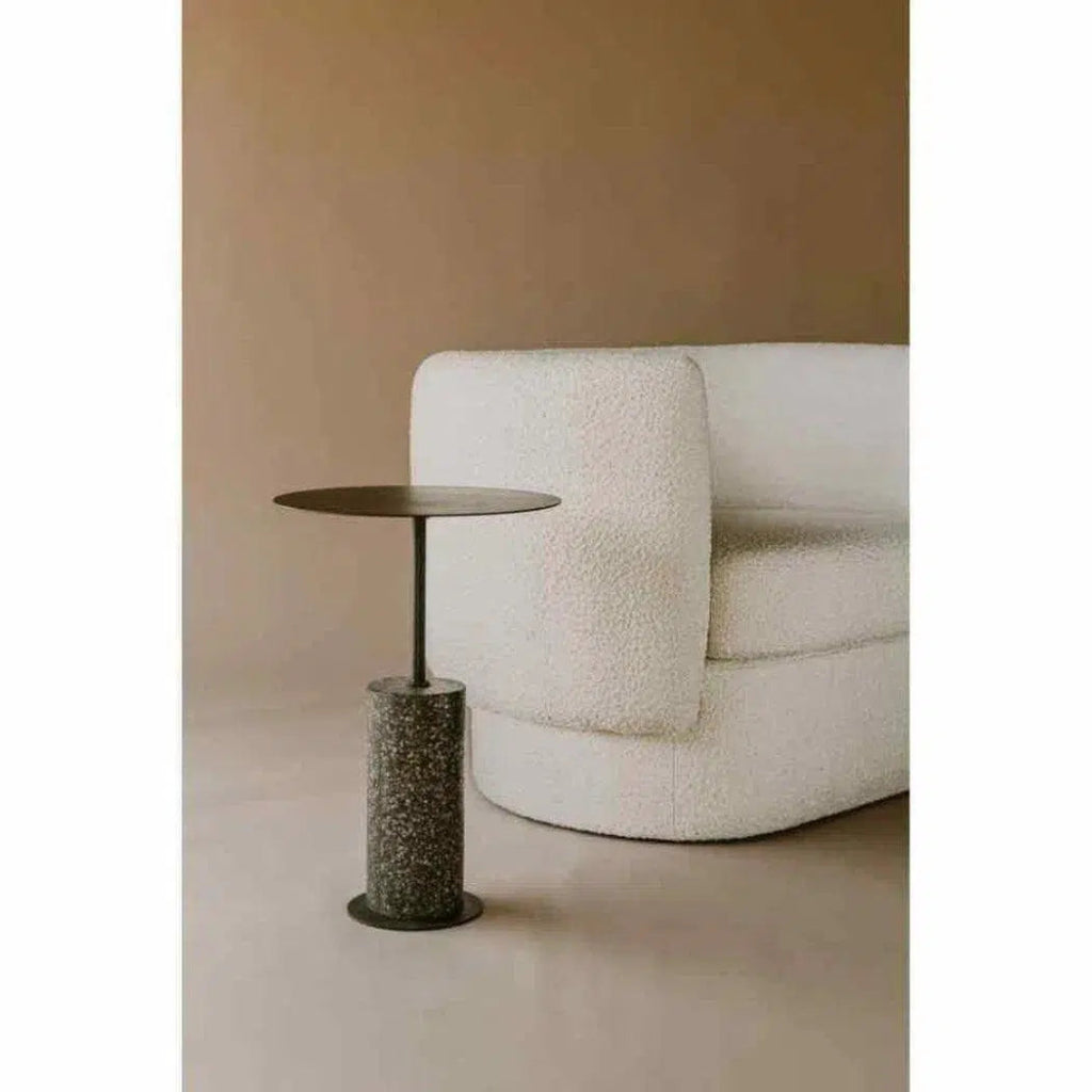 15 Inch Black Contemporary Accent Table - Modern Side Table for Living Room, Bedroom, or Office Decor