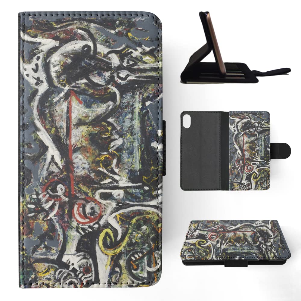 Jackson Pollock The SHE-Wolf Art Painting Flip Wallet Phone Case for Apple iPhone Xs MAX - Stylish Protective Cover for Everyday Use & Travel