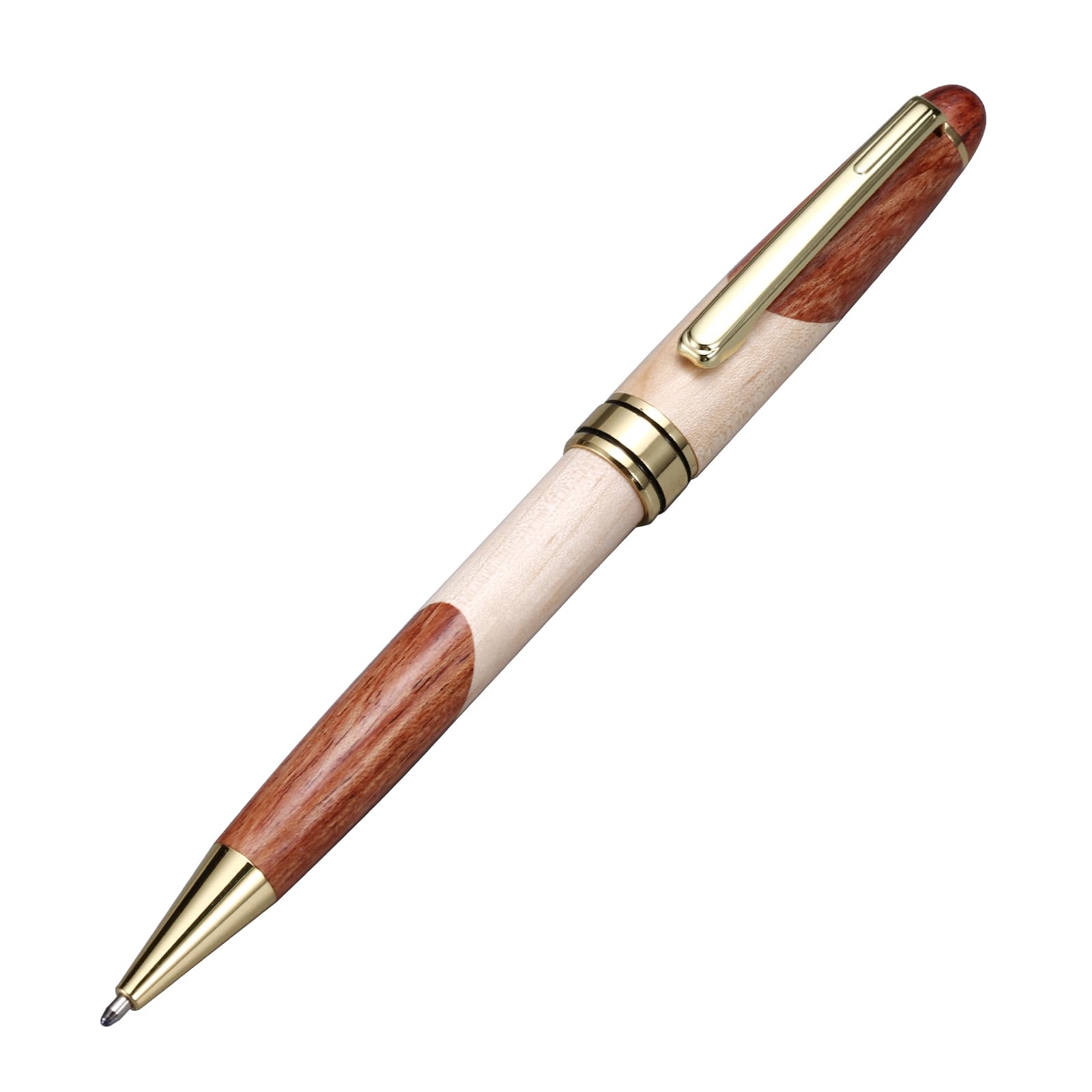 Premium Handmade Wooden Ballpoint Pen Gift Set with Luxury Gift Box - Executive Business Pen with Fine Journaling Notebook & Leather Case - Perfect for Corporate Gifts, Graduation Presents & Office Writing Essentials