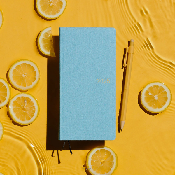 Hobonichi Techo 2025 Planner - Lemon Water Weeks Hardcover Edition | Weekly Horizontal Layout | January Start with Monday Option | English Version | Perfect for Journaling, Scheduling & Productivity Tracking