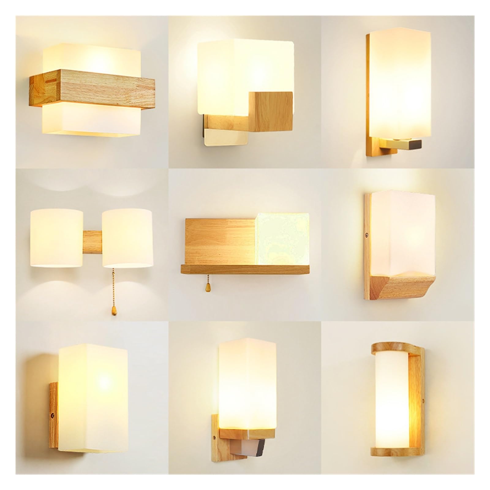 Modern LED Wooden Wall Lamp - Acrylic Bedside Lighting for Living Room, Bedroom, Aisle & Balcony - Creative Glass Wall Light in Warm White - Perfect for Ambient Lighting & Home Decor