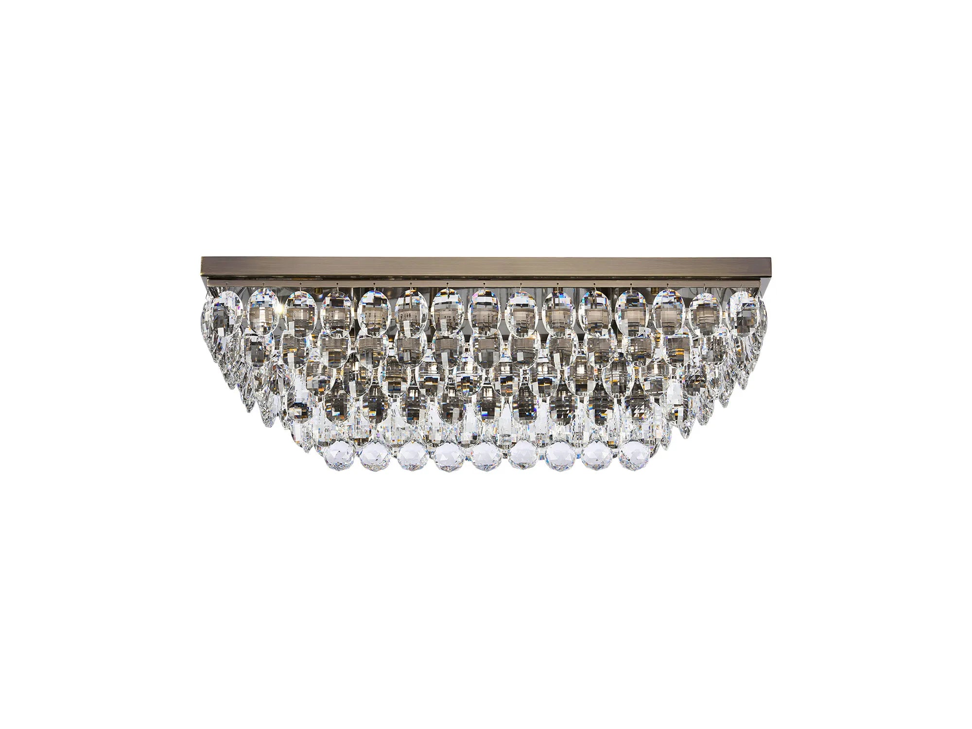 Consten Linear Flush Ceiling Light E14 Bulb - Modern LED Lighting Fixture for Bedroom, Kitchen & Hallway