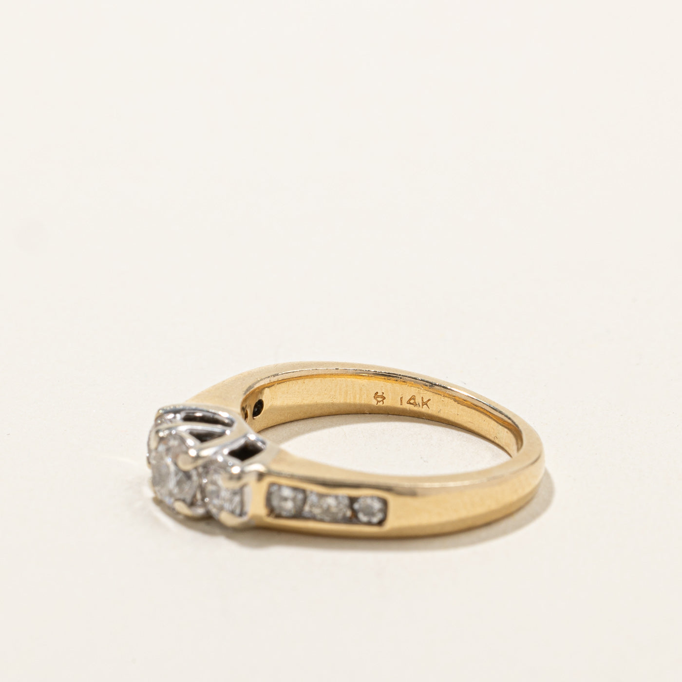 0.94ctw Three Stone Diamond Ring for Women - Size 5.5 | Elegant Engagement, Wedding, Anniversary Gift | Perfect for Proposals, Bridal Jewelry & Special Occasions