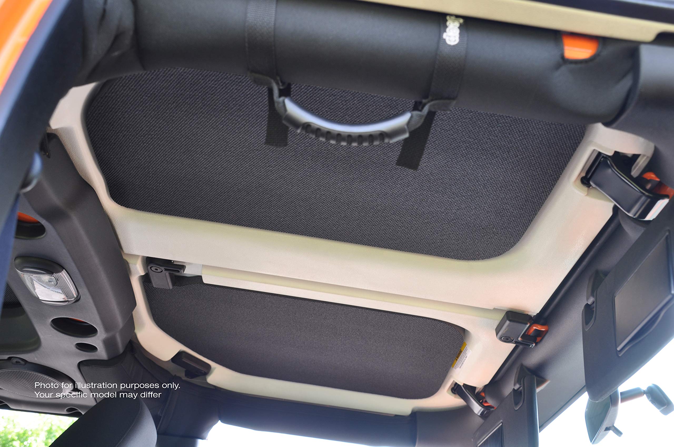 Premium Boom Mat Grey Sound Deadening Headliner for Jeep Wrangler TJ (2003-2006) | Factory Speaker Pods Compatible | Noise Reduction & Thermal Insulation | Perfect for Off-Roading & Daily Commuting