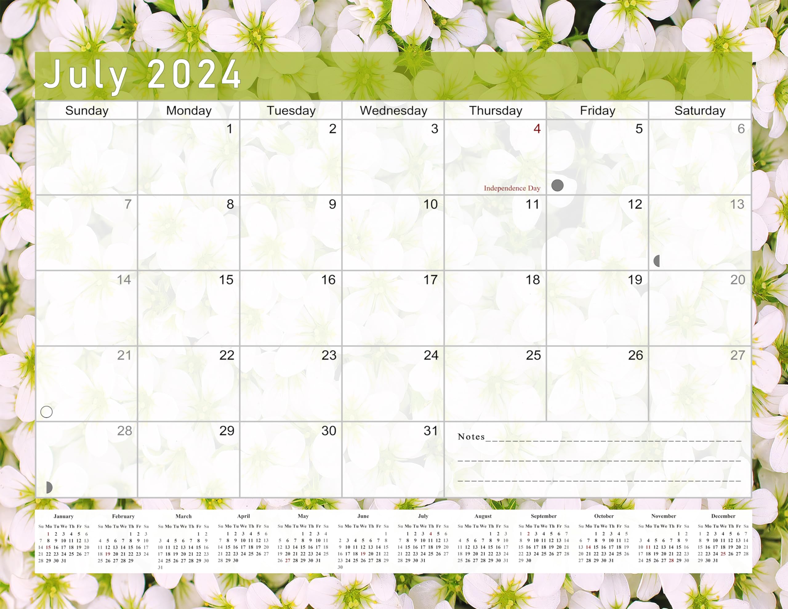 2024-2025 18-Month Spiral Bound Wall & Desk Calendar Planner - Monthly Organizer for Office, Home & School (Edition #023) - Perfect for Scheduling, Goal Tracking & Productivity