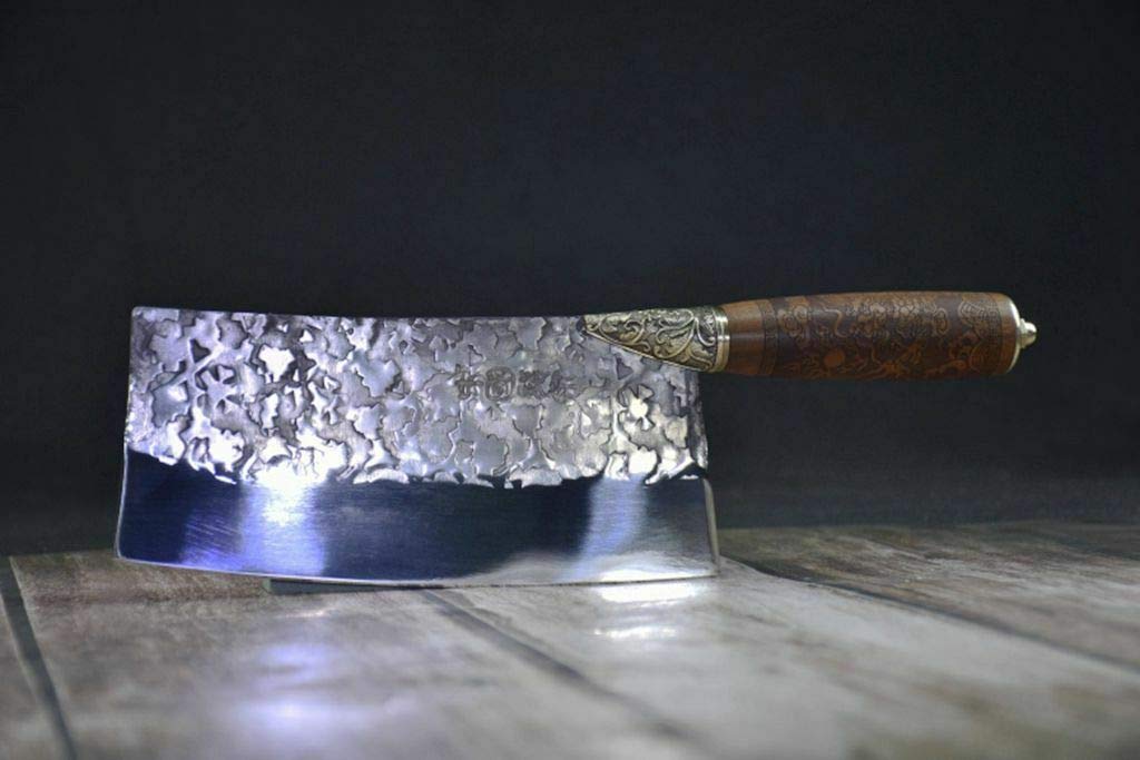 Premium Hand-Forged 6Cr13MOV Steel LongQuan Chef Knife - Professional Kitchen Knife with Razor Sharp Edge - Perfect for Slicing, Dicing, and Food Prep