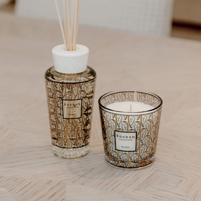Baobab Collection My First Baobab Brussels Candle & Diffuser Gift Set - Luxury Home Fragrance for Living Room, Bedroom & Office Decor