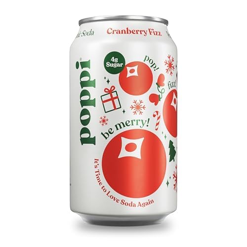 Poppi Sparkling Prebiotic Soda with Apple Cider Vinegar - Cranberry Fizz Flavor (12 Fl Oz, Pack of 12) | Refreshing Probiotic Drink with Fruit Juice & Seltzer Water | Perfect for Gut Health, Weight Management & Healthy Lifestyle