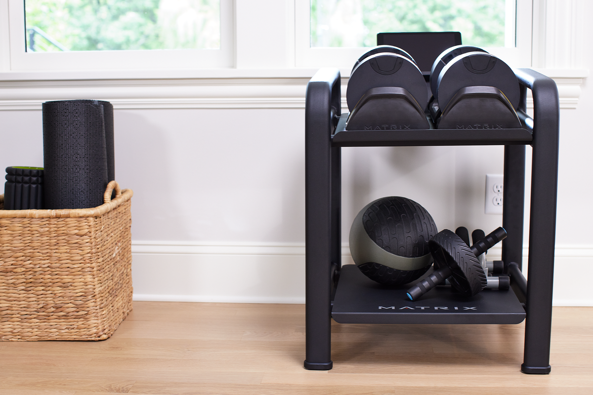 Matrix 50 lb Adjustable Dumbbells Set - Home Gym Equipment for Strength Training, Weight Lifting & Fitness - Perfect for Small Spaces, Full-Body Workouts & Muscle Building