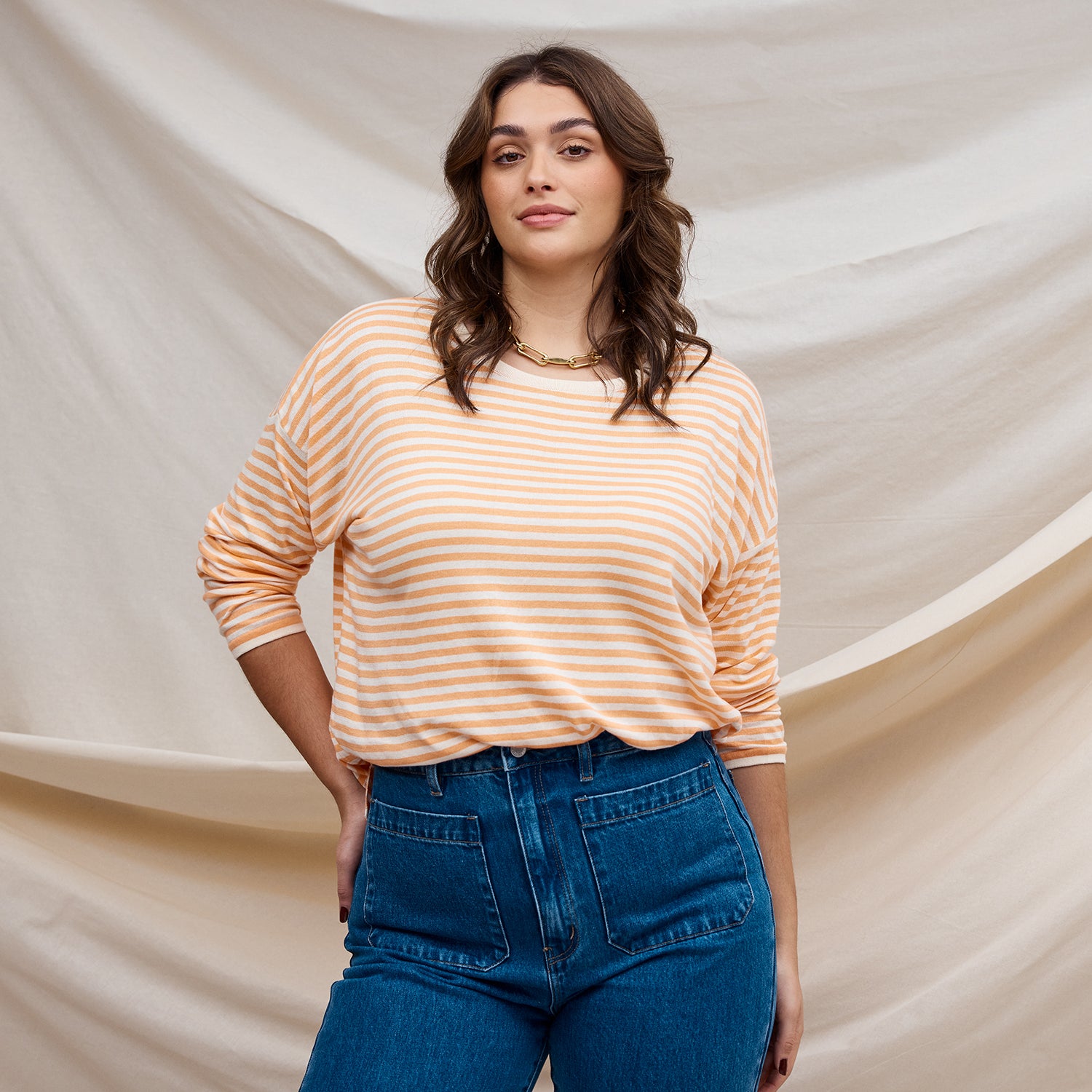 Kaeya Women's Knit Top - Soft Breathable Casual T-Shirt for Summer | Desert Beige | Perfect for Daily Wear, Office & Weekend Outings
