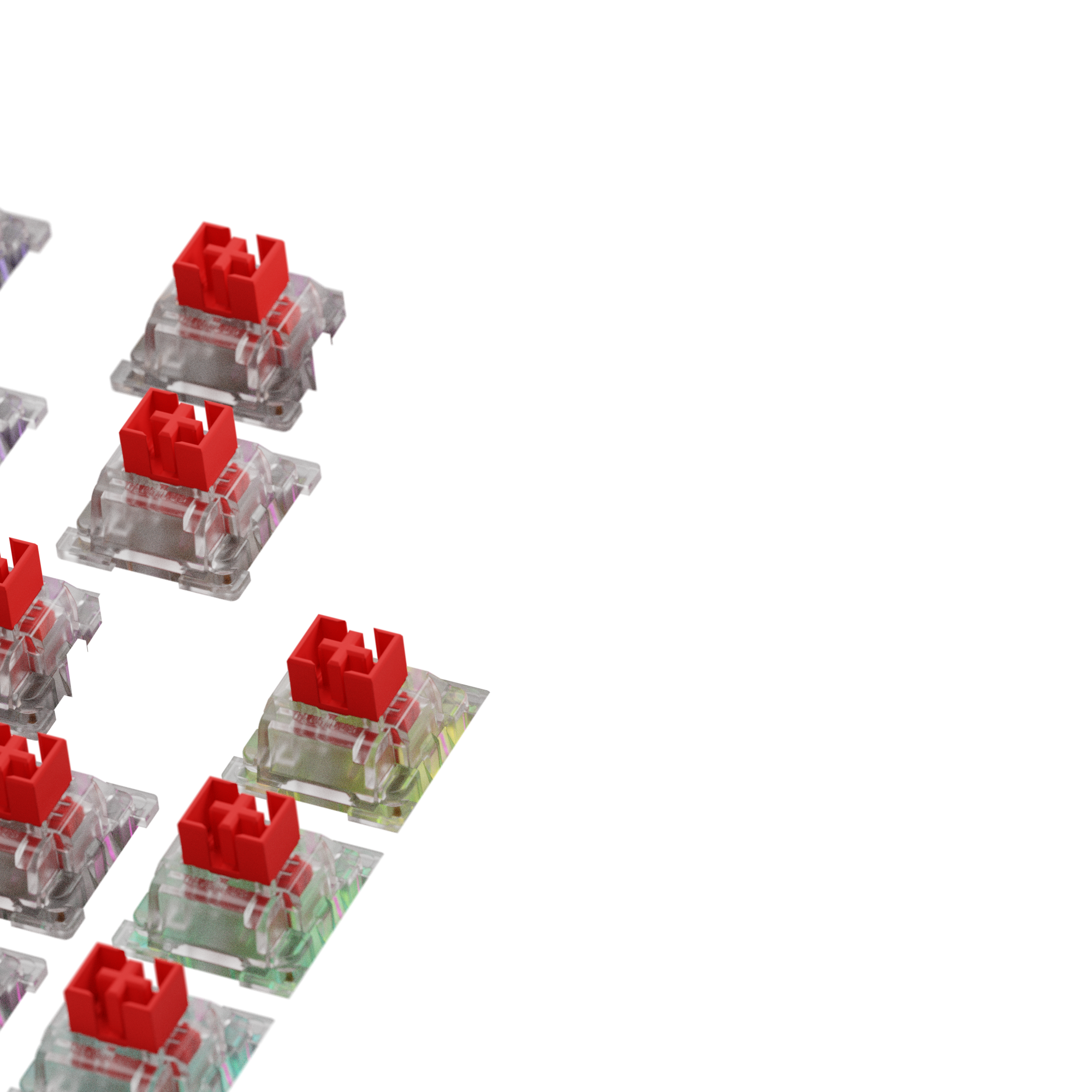Glorious Fox Standard HE 65 ANSI Mechanical Keyboard Switches - Premium Linear Switches for Gaming & Typing (Pack of 10) - Perfect for Custom Keyboard Builds, Esports & Office Use