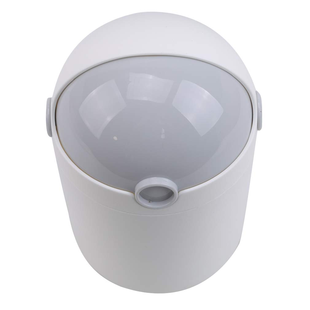 SOURBAN Mini Desktop Trash Can with Shake Cover - Small Waste Bin for Home, Office, Bathroom & Car - Compact Tabletop Garbage Container (Gray) - Perfect for Desks, Nightstands, and Small Spaces