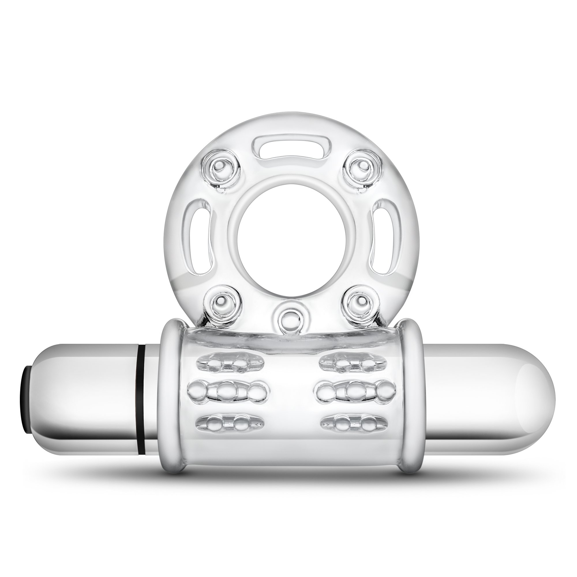 10 Function Vibrating Cock Ring for Men - Thicker, Longer, Harder Erections - Male Enhancement Sex Toy for Couples - Clear Design - Perfect for Intimate Moments & Spicing Up Relationships