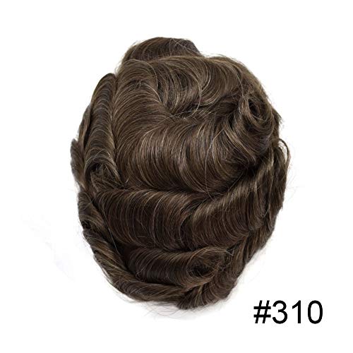 #310 3# DARK BROWN WITH 10% SYNTHETIC GREY-100% medium light to medium density