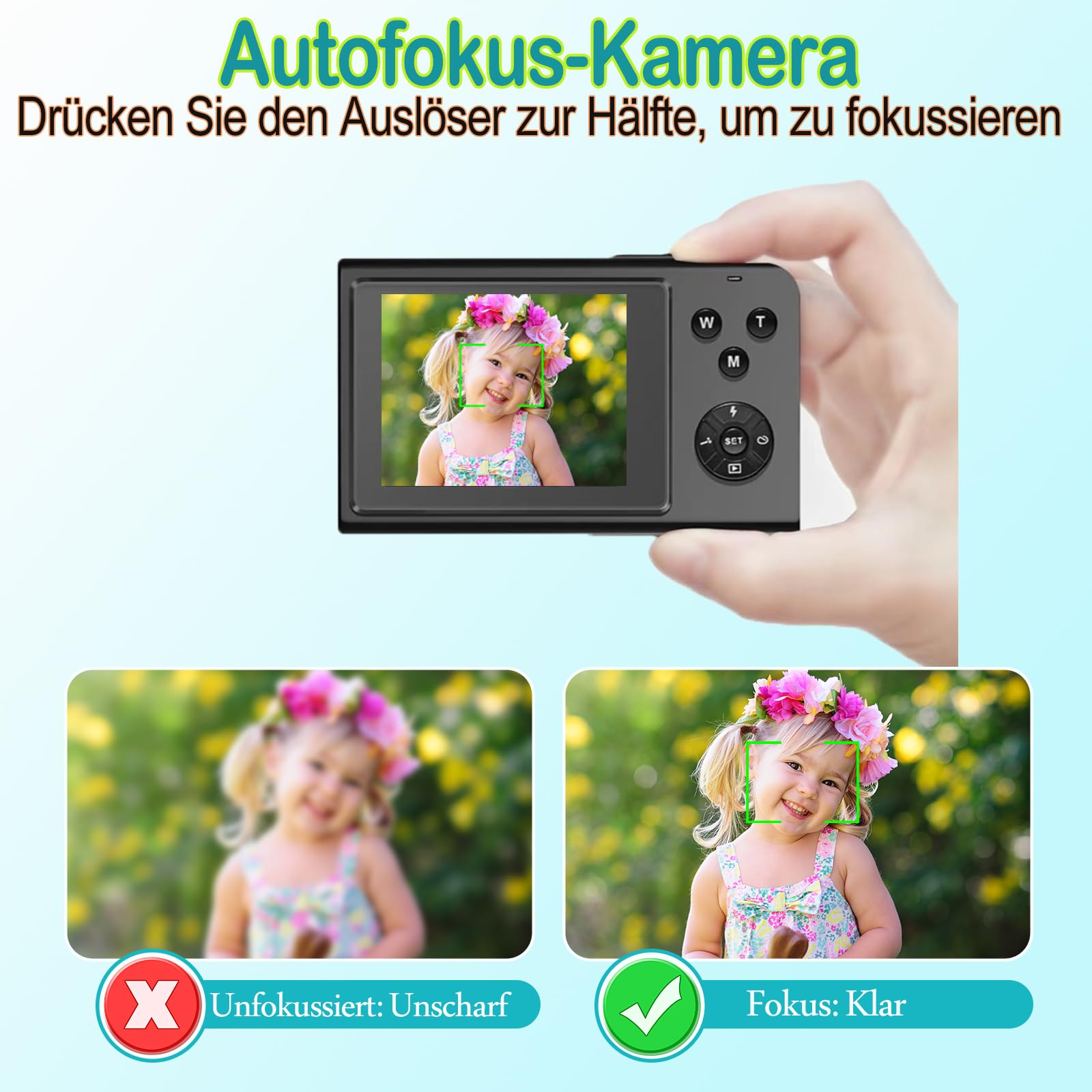 LanteXG 4K 56MP Digital Camera with 16x Zoom & 32GB Memory Card - Compact Point and Shoot Camera for Beginners - Perfect for Travel, Vlogging, and Family Photography (Black)