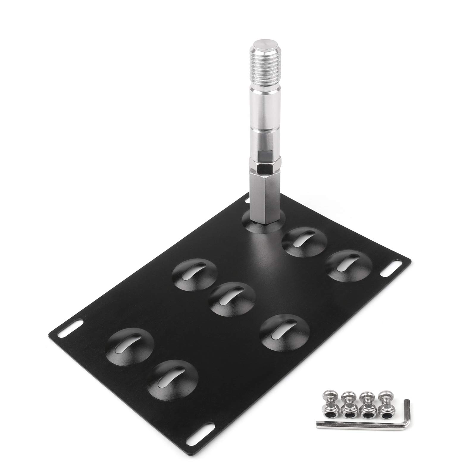 Topteng Universal Front Bumper Tow Hook License Plate Mounting Kit - Compatible with Mazda 3 (2014+), Mazda 6 (2014+) - Durable Car License Plate Bracket Holder for Secure Installation - Perfect for Parking Enforcement, Car Shows & Vehicle Customization