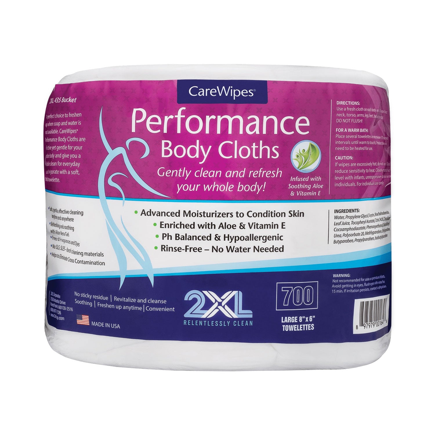 2XL Performance Body Cloths - 1 Ply, 6