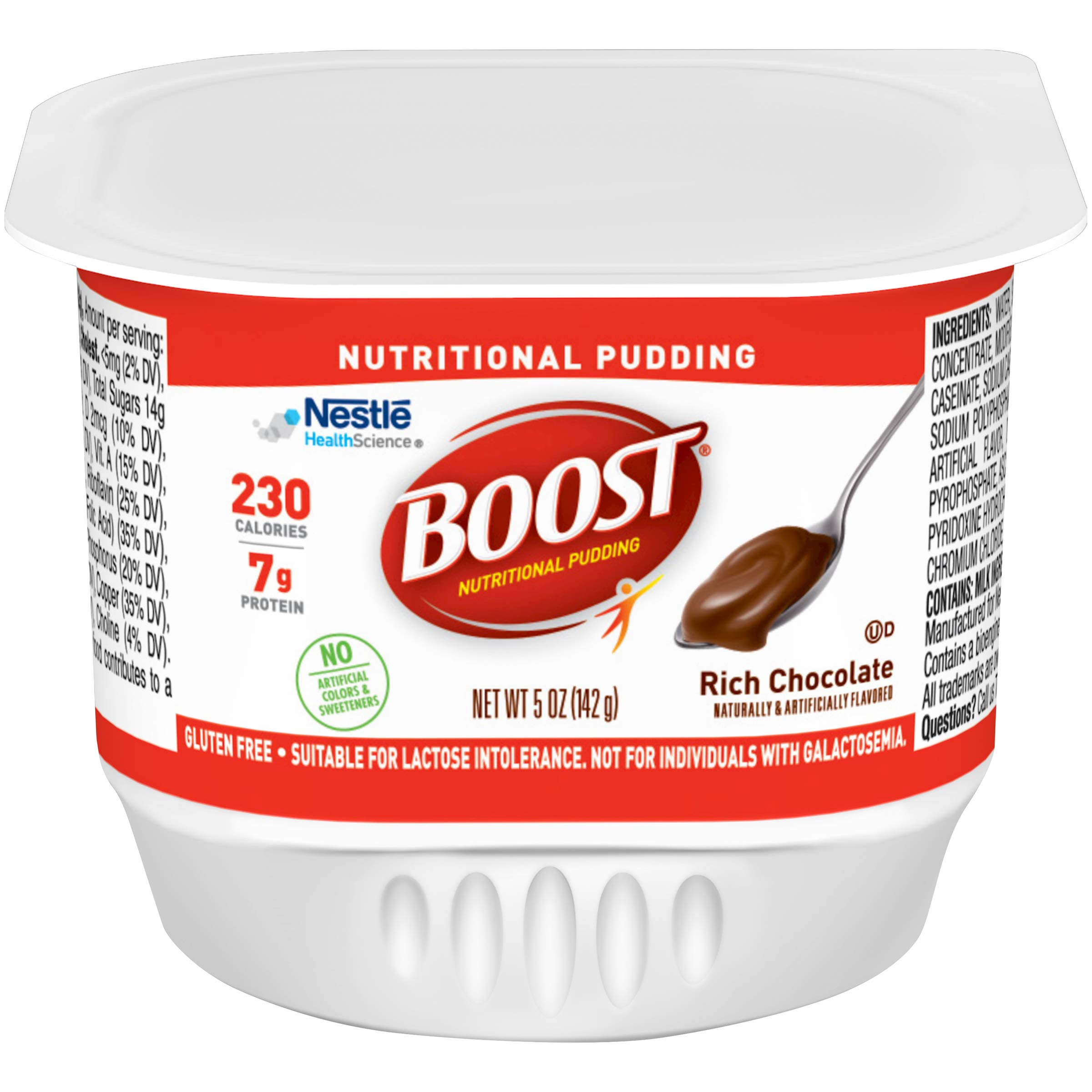 Boost Pudding Chocolate Snack - 5 Oz Tins (Pack of 48) - Delicious Dessert for Lunch Boxes, Parties & Quick Energy Boost
