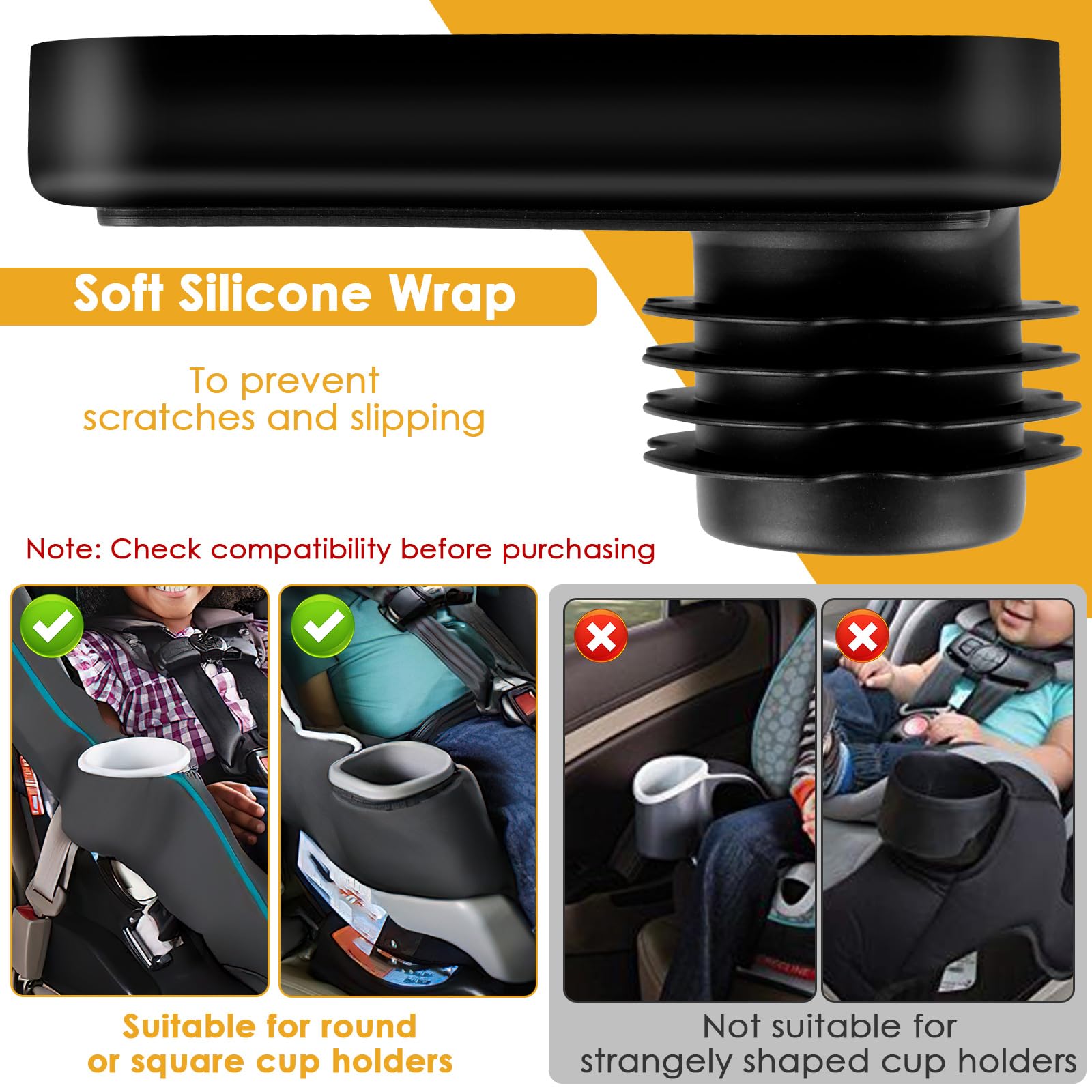 Portable Kids Car Seat Travel Tray with Cup Holder - Toddler Road Trip Essentials for Snacks, Toys & Books - Durable Silicone Feeding & Entertainment Tray for Airplane, Car & Stroller Use