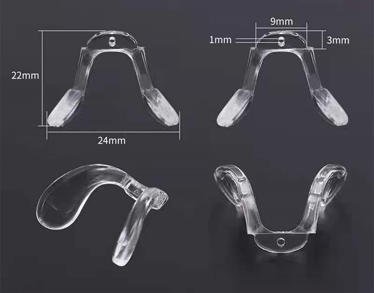 Oakley Eyeglasses Replacement Nose Pads - Silicone Rubber Screw-In Bridge Saddle Conjoined Nose Pads for Glasses Frames (Model BT431) | Comfort Upgrade for Sports & Everyday Wear