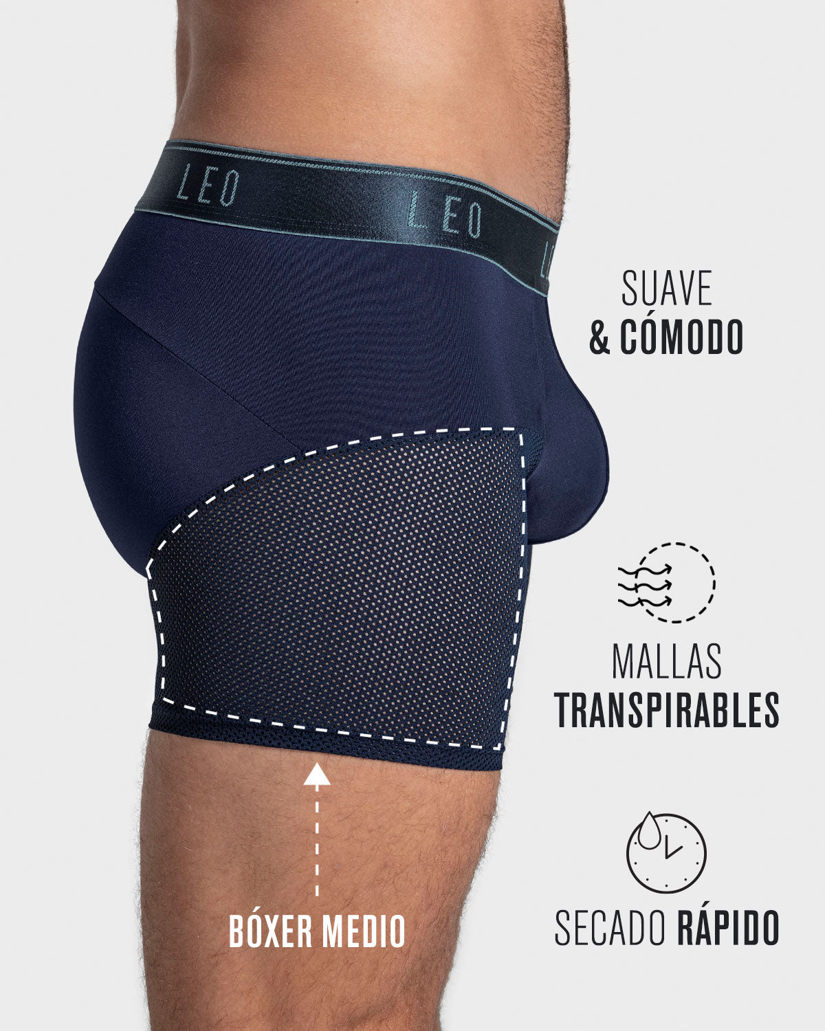 Breathable High-Tech Mesh Boxer Briefs with Ergonomic Support Pouch - Perfect for Gym, Running & Everyday Comfort