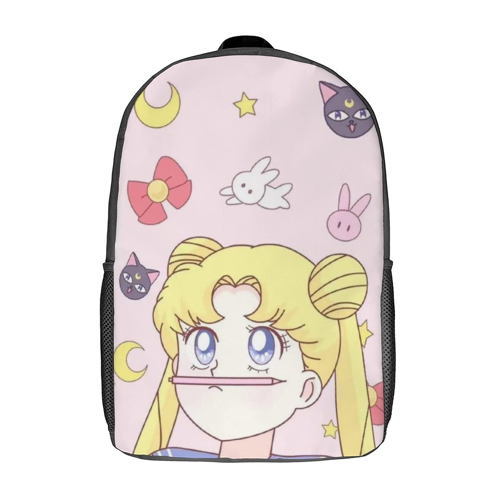 **Cute Pink Anime Backpack for Girls - Aesthetic School Backpack with Unique Design - Perfect for School, Travel & Gifts**