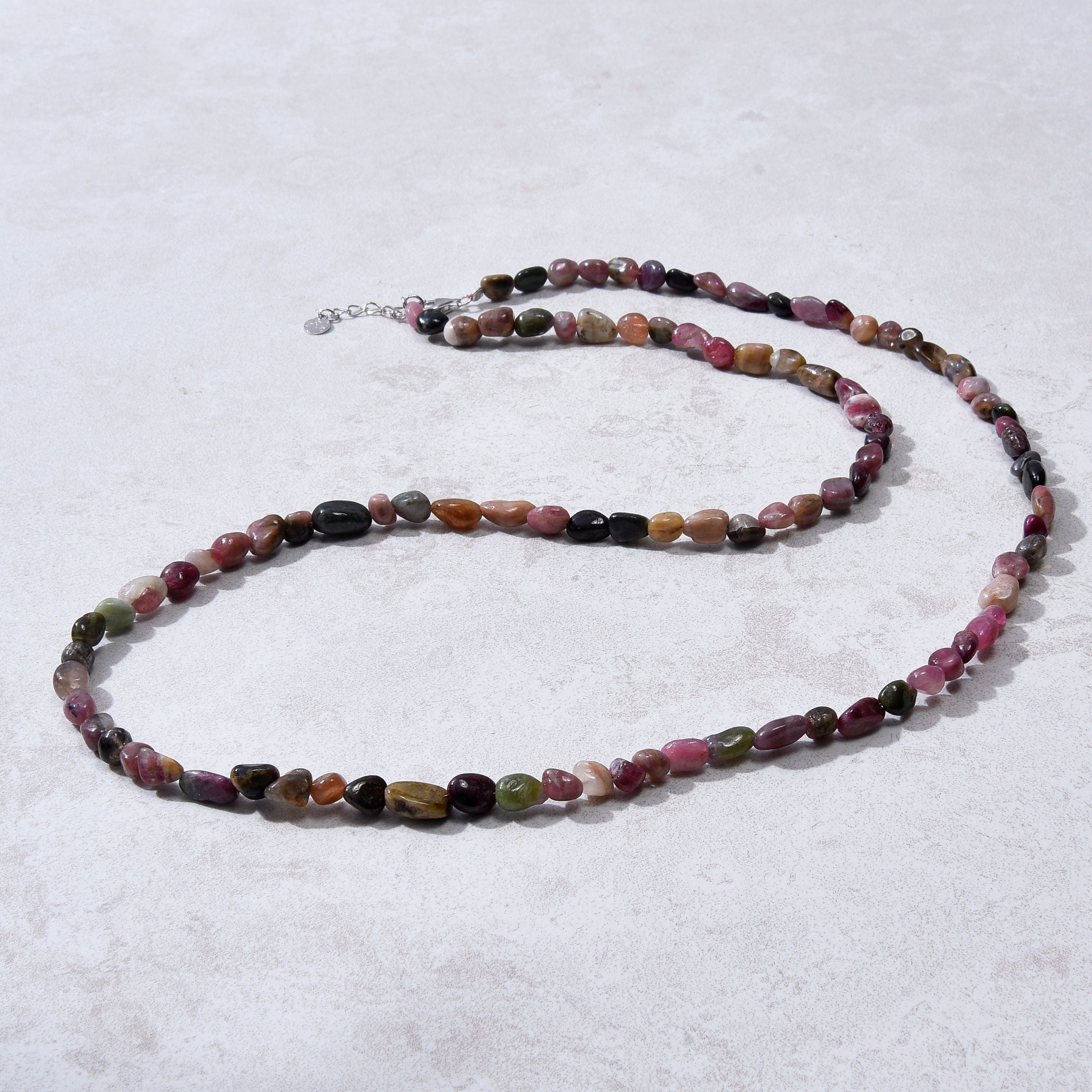 8mm Genuine Tourmaline Necklace & Multi-Wrap Bracelet Set - Healing Crystal Jewelry for Women, Gift for Her, Perfect for Meditation, Yoga & Energy Balancing