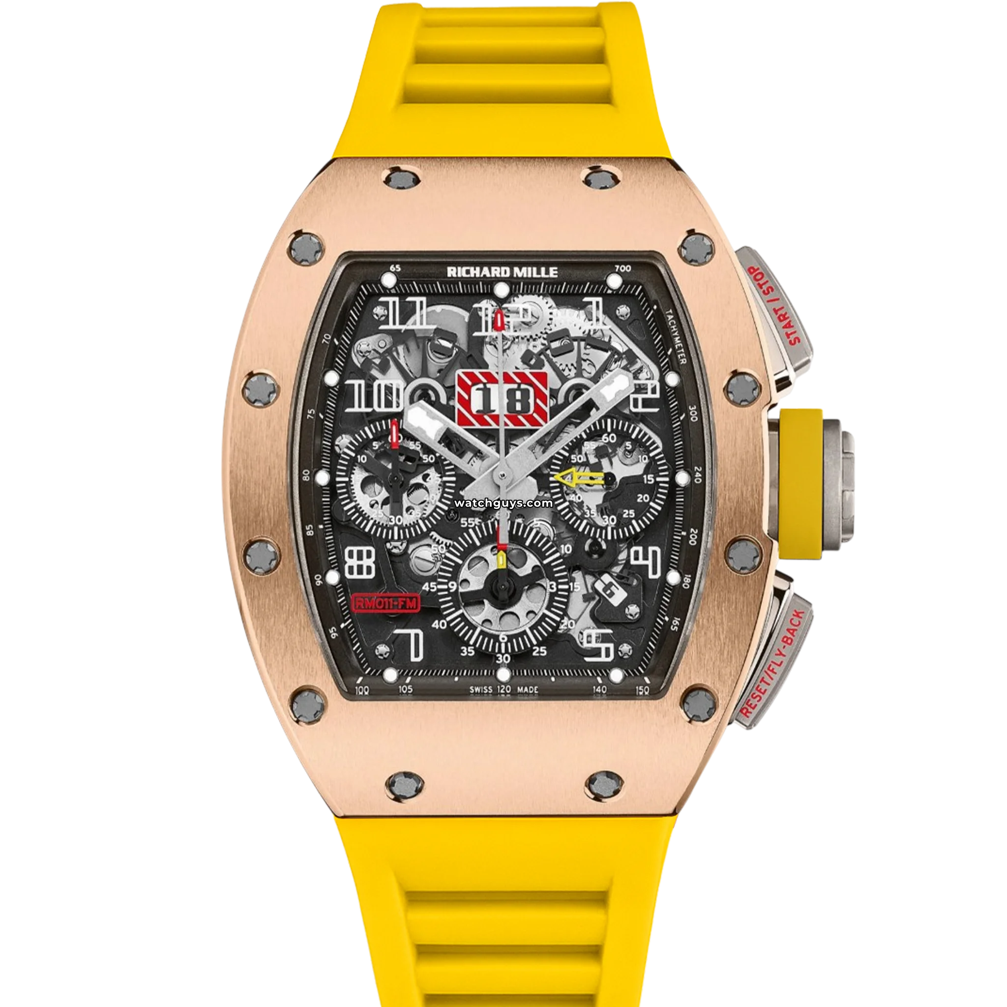 Richard Mille RM 011 Felipe Massa Chronograph Men's Watch - 18K Rose Gold Luxury Sports Timepiece for Racing Enthusiasts | Perfect for Motorsport Events, High-End Collectors & Luxury Gift Giving