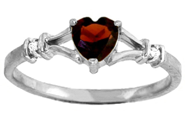0.47 Carat 14K Solid Yellow Gold Rings with Natural Diamond & Garnet - Elegant Wedding, Engagement & Anniversary Jewelry Gift for Women